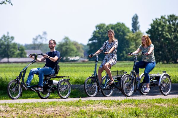 Cycling with one arm or hand Van Raam