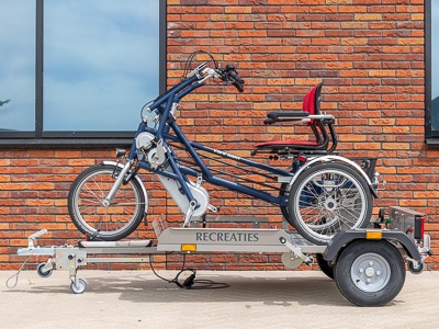 Trailer to transport a special needs bike Van Raam