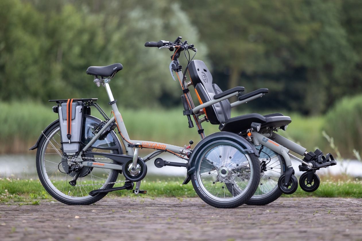 Bicycle for wheelchair user OPair Van Raam