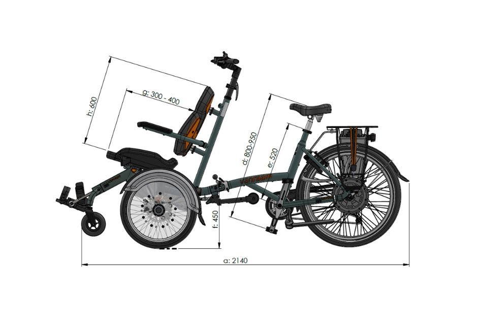 Measurements Van Raam OPair side