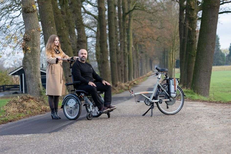 Deelbaar frame Van Raam OPair rolstoelfiets