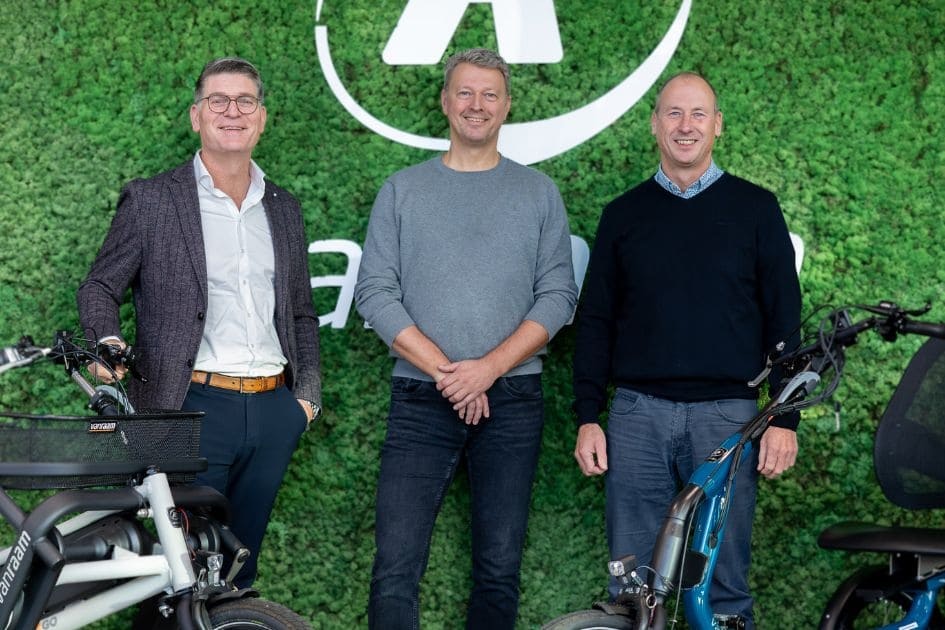 Van Raam management: Gerwin Sieders, Robert Lamain, and Jan-Willem Boezel