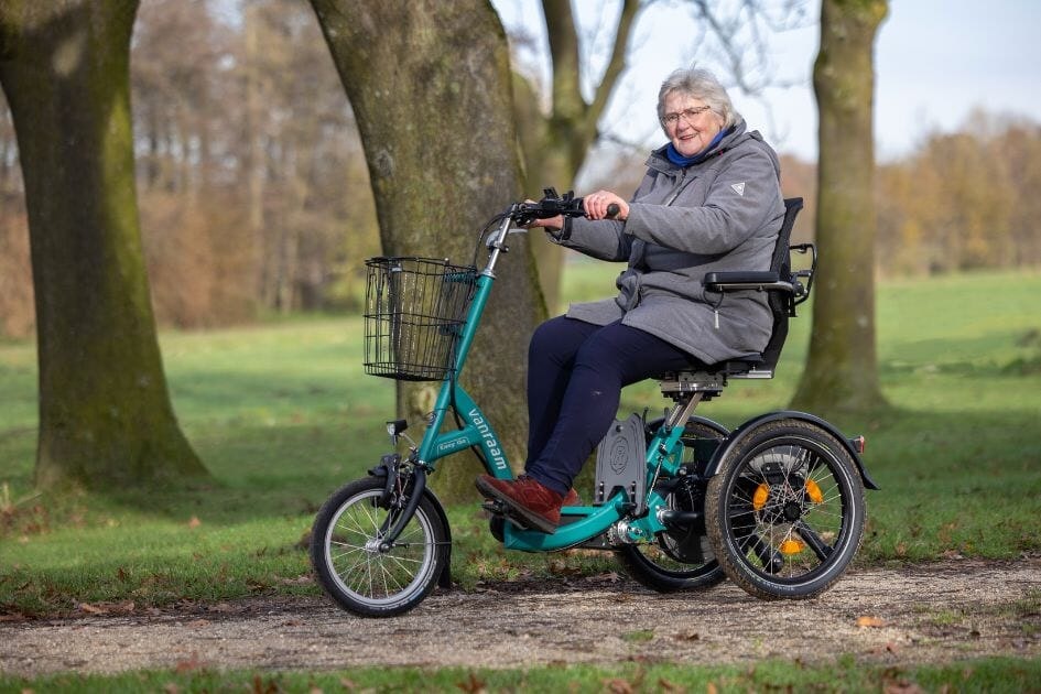 Cycling with varying energy levels Van Raam Easy Go mobility scooter bike